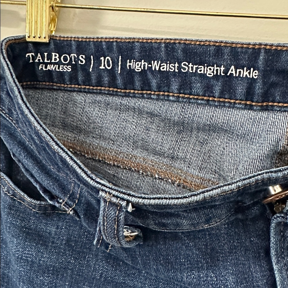 Talbots Flawless High Waist Straight Ankle Jeans 10 - Picture 5 of 12